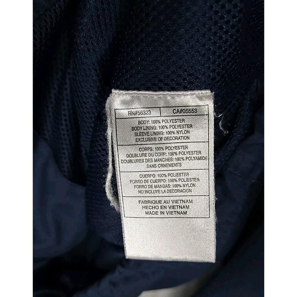 Nike Y2K Jogging Jacket, Logo, Sz XL, Navy Blue w/ White Stripes - Picture 9 of 11